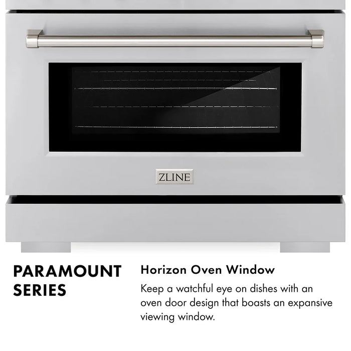 ZLINE 30" Paramount Gas Range DuoPro™ Cooktop, Convection Gas Oven PSGR3009K
