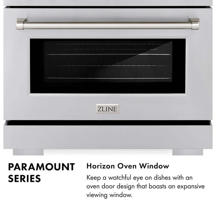 ZLINE 36" Paramount Gas Range DuoPro™ Cooktop, Convection Gas Oven PSGR3609K