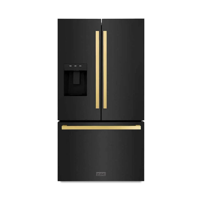 ZLINE 36" Refrigerator, Water, Ice Dispenser, Fingerprint Resistant, RSMZ-W-36-BS-FG09K
