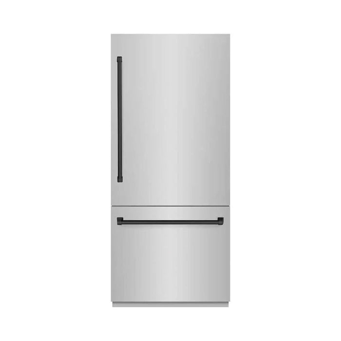 ZLINE 36" Built-In Bottom Freezer Refrigerator,Water Dispenser, Ice Maker, Matte Black RBITZ-304-36MB09K