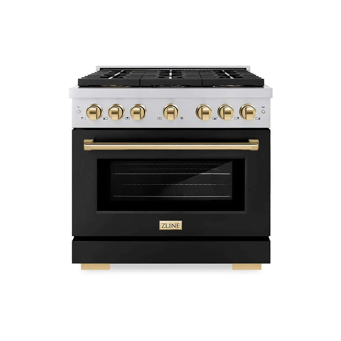 ZLINE 36" Paramount Gas Range DuoPro™ Cooktop, Convection Gas Oven PSGRZ-BLM-36-G09K