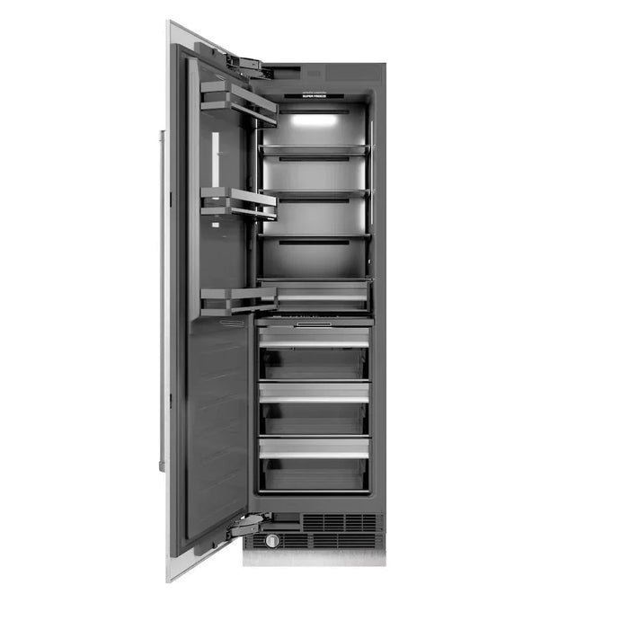 ZLINE 24" Column Freezer DuraSnow®Stainless Steel, Graphite Gray Interior RCFV-SN-2409K