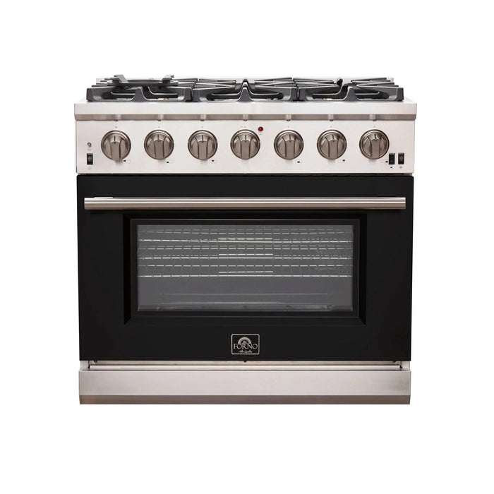 FORNO Capriasca 36" Gas on Gas Range FFSGS6260-36BLK09K
