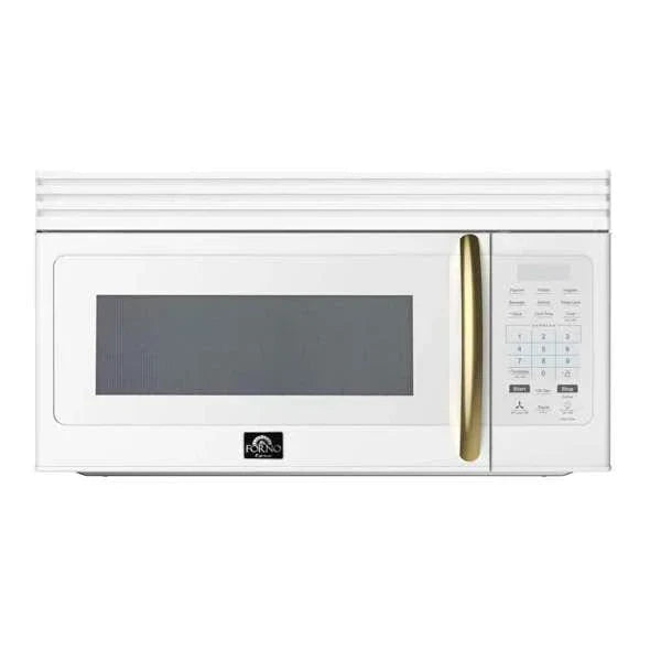 Forno Scalo 30"Over the Range Microwave, White Stainless Steel, FOTR3007-30WHT09K