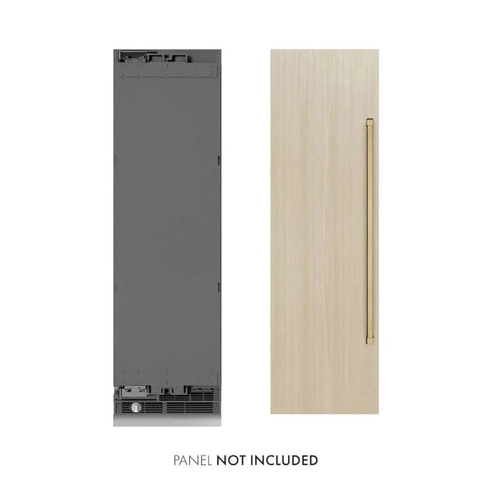 ZLINE 24" Panel Ready Column Freezer, Graphite Gray Interior Champagne Bronze RBCFVZ-24-CB09K