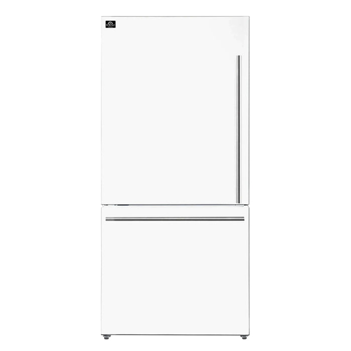 FORNO Espresso Milano 31" Left Swing Refrigerator FFFFD1786-31WHT09K