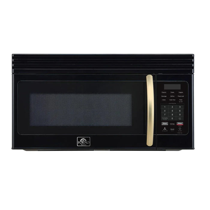 Forno Scalo 30"Over the Range Microwave, Black Stainless Steel, FOTR3007-30BLK09K