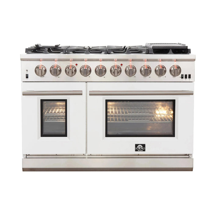 FORNO Capriasca 48″ Gas on Gas Range FFSGS6260-48WHT09K