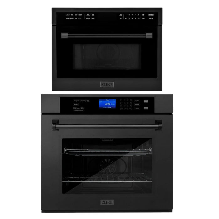 ZLINE 30" Oven WASB-30 & Microwave MWO-24-BS Bundle09K
