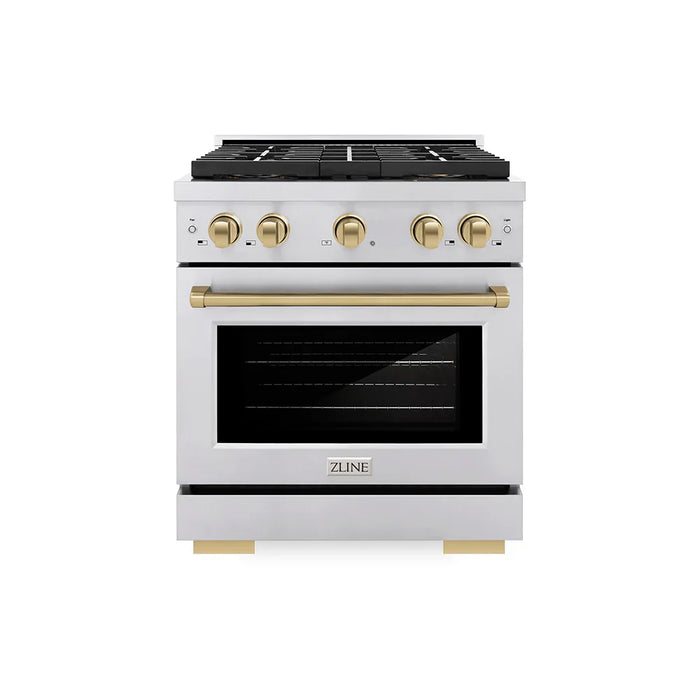 ZLINE 30" Paramount Gas Range DuoPro™ Cooktop, Convection Gas Oven PSGRZ-30-CB09K
