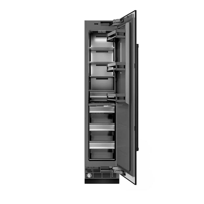 ZLINE 18" Right Hinge Column Freezer Black Stainless Steel, Graphite Gray Interior RCFVR-BS-1809K