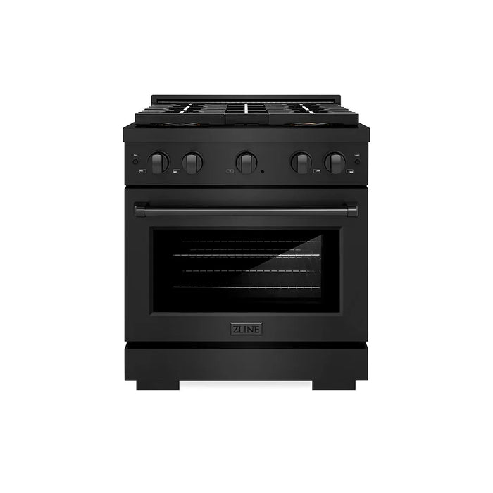 ZLINE 30" Paramount Dual Fuel Range DuoPro™ Cooktop, Electric Convection Oven PSDRB-3009K