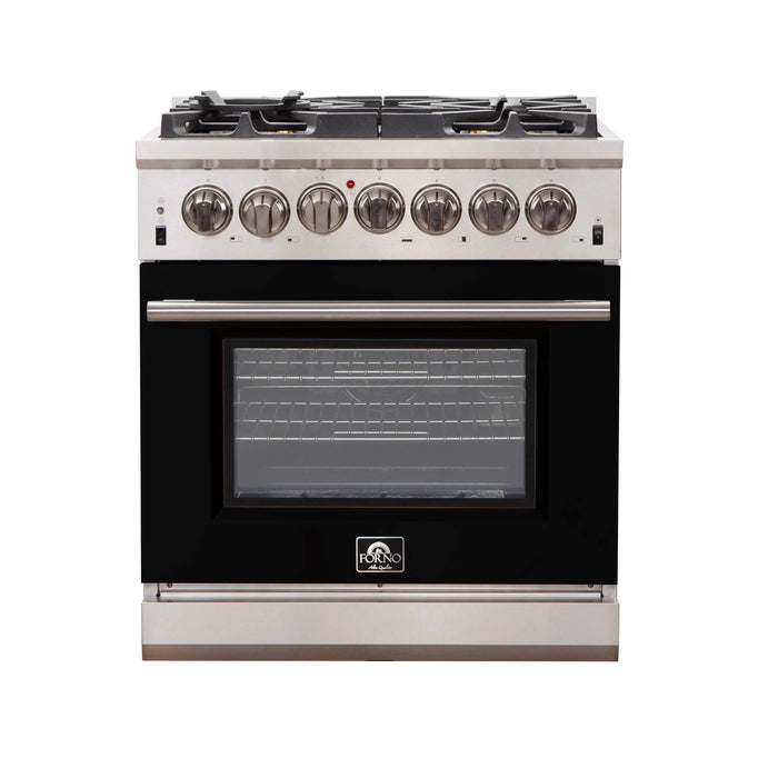 FORNO Capriasca 30" Gas on Gas Range FFSGS6260-30BLK09K