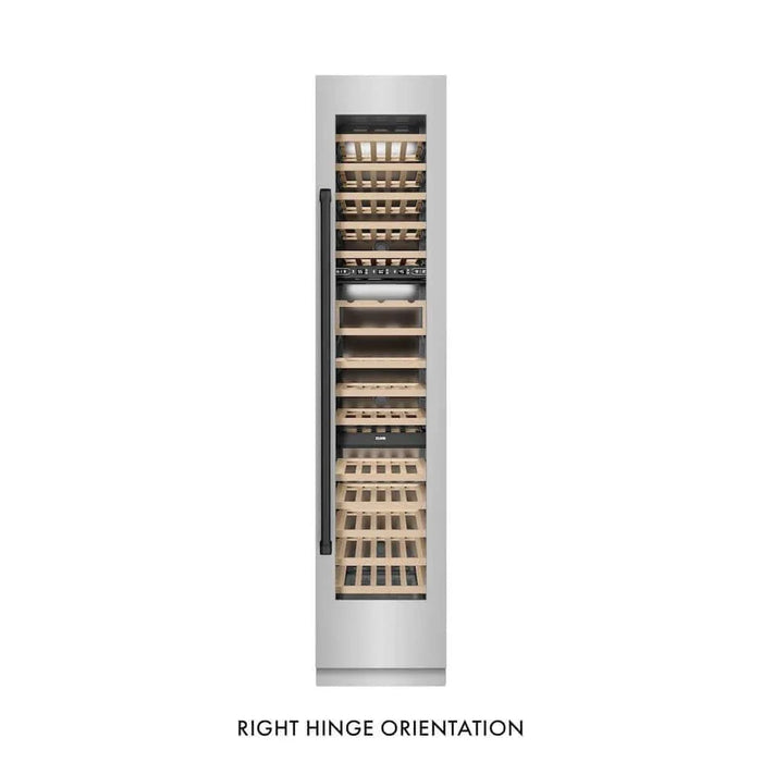 ZLINE 18"Triple Zone 68 Bottle Right Hinge Column Wine Cooler, Stainless Steel Matte Black RCWVRZ-30418-MB09K