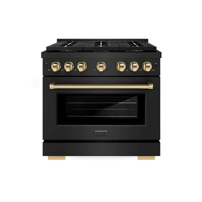 ZLINE 36" Paramount Gas Range DuoPro™ Cooktop, Convection Gas Oven PSGRBZ-36-G09K