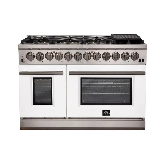 FORNO Capriasca 48" Dual Fuel Range FFSGS6187-48WHT09K