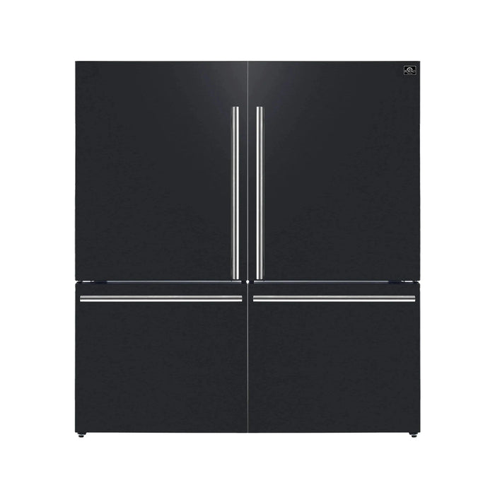 FORNO Espresso Milano 62" Side-By-Side Refrigerator FFFFD1787-60BLK09K