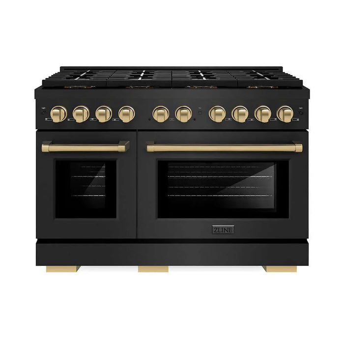 ZLINE 48" Paramount Dual Fuel Range DuoPro™ Cooktop, Dual Ovens PSDRBZ-48-CB09K