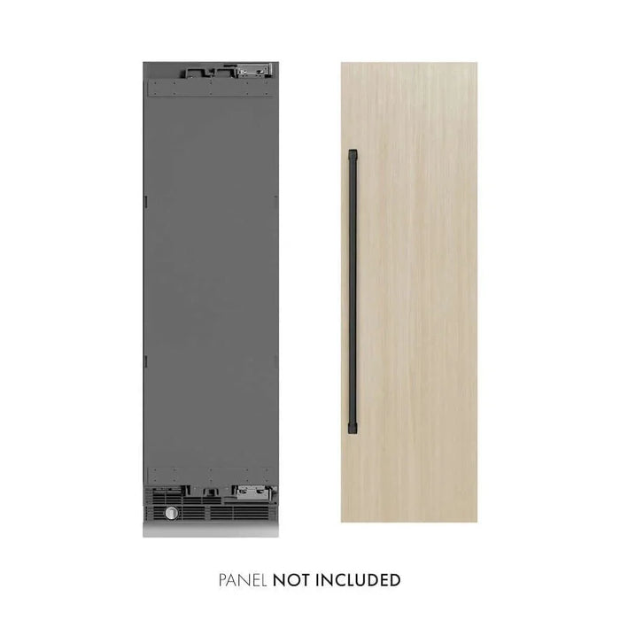 ZLINE 24" Panel Ready Column Refrigerator, Graphite Gray Interior Matte Black RBCRVZ-24-MB09K