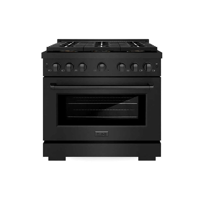 ZLINE 36" Paramount Gas Range DuoPro™ Cooktop, Convection Gas Oven PSGRB-3609K