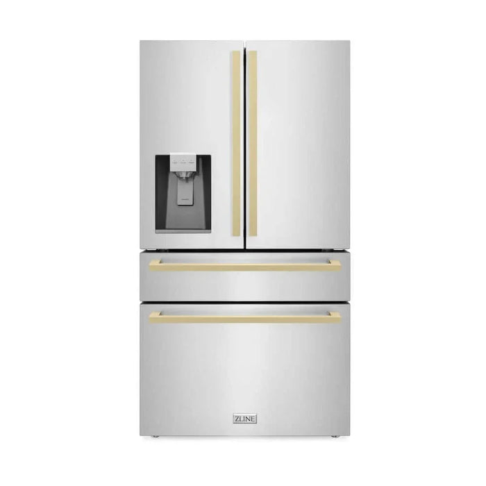 ZLINE 36" Autograph French Door Refrigerator, Ice & Water, Stainless Steel RFMZ-W-36-FCB09K