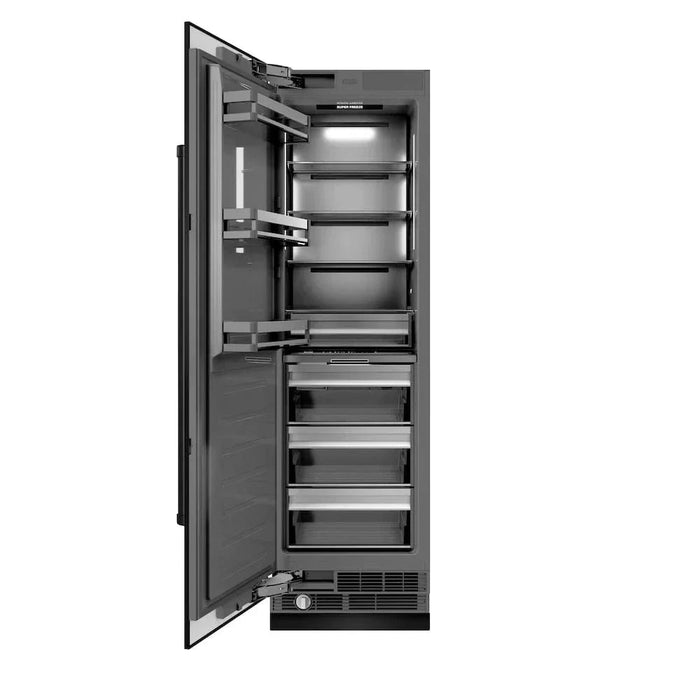 ZLINE 24" Column Freezer Black Stainless Steel, Graphite Gray Interior RCFV-BS-2409K