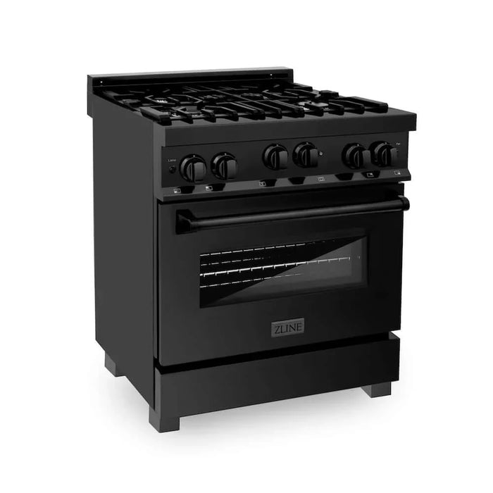 ZLINE 30 " Package Range RGB-30, Range Hood BSKBN, Microwave MWD-1 , Dishwasher DW-BS-24,  4KP-RGBRH30-MWDW09K