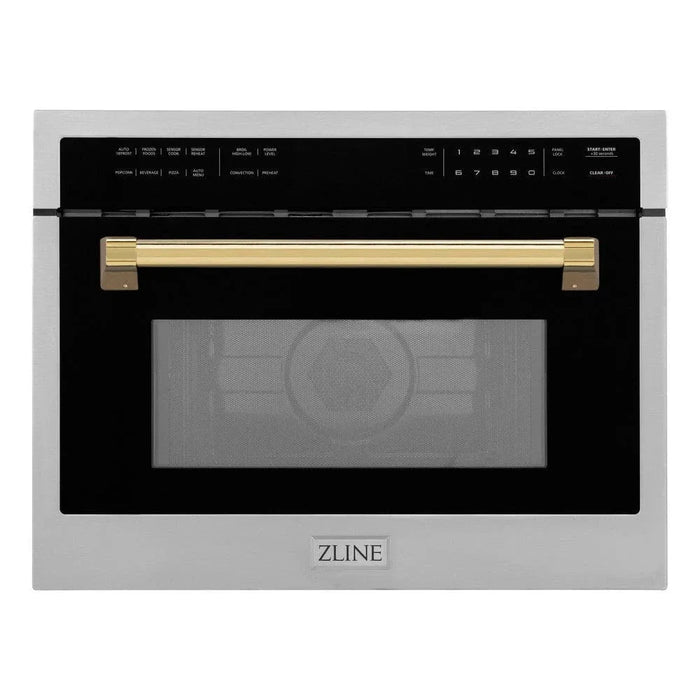 ZLINE 24" Convection Microwave, Stainless Steel, Gold MWOZ-24-G09K