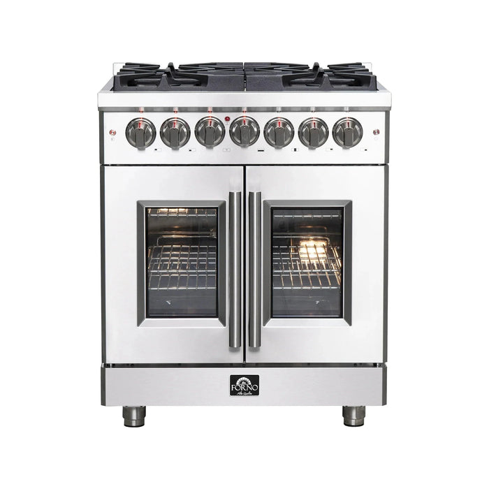 FORNO Massimo 30″ French Door Dual Fuel Range FFSGS6325-3009K