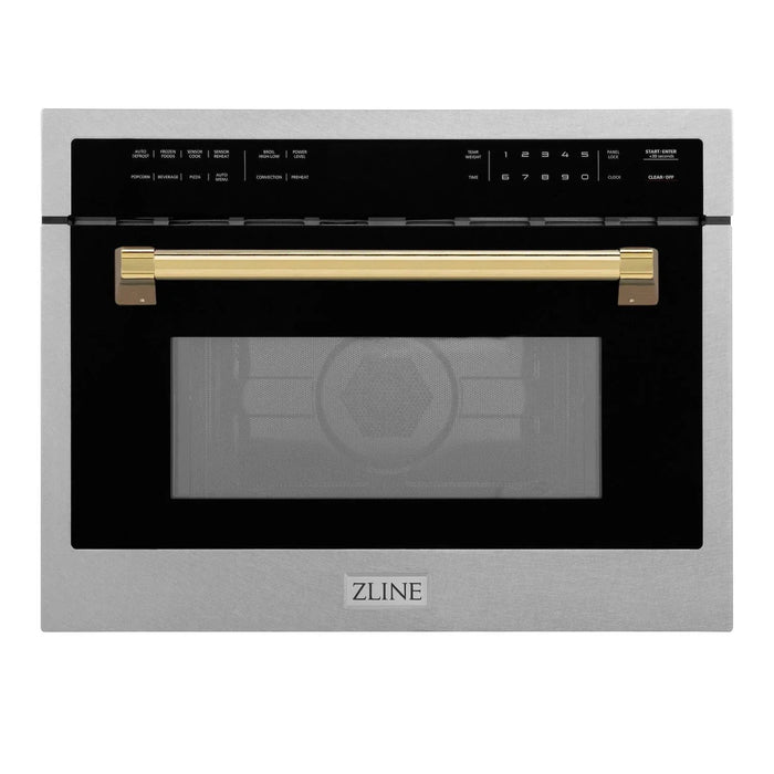ZLINE 24” Convection Microwave, Stainless Steel, Gold MWOZ-24-SS-G09K