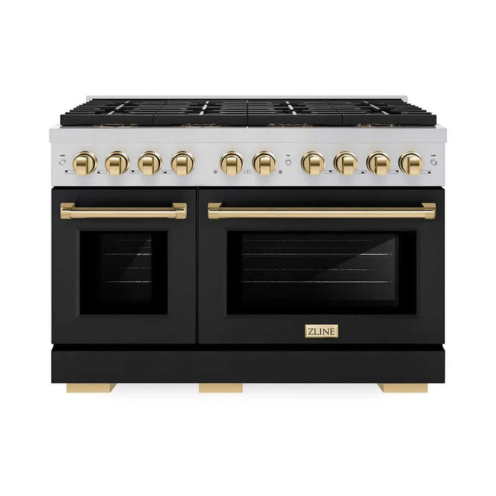 ZLINE 48" Paramount Gas Range DuoPro™ Cooktop, Dual Ovens PSGRZ-BLM-48-G09K