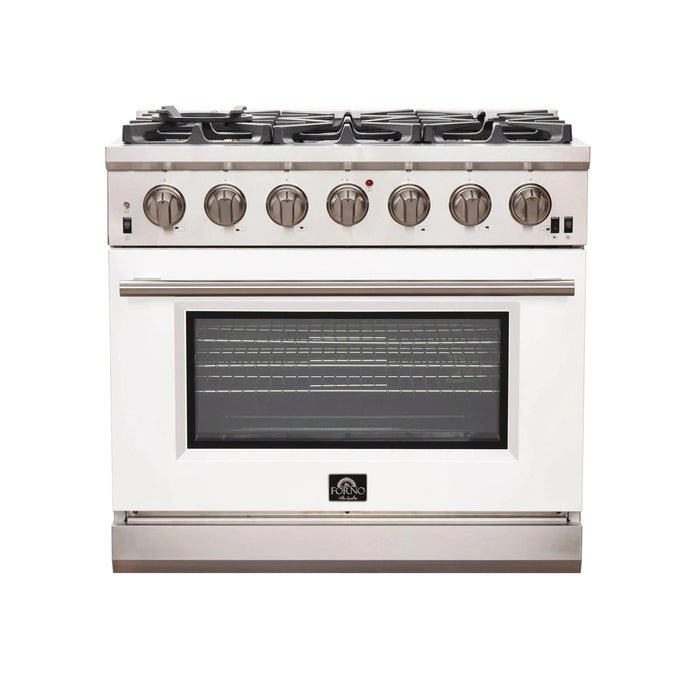 FORNO Capriasca 36" Gas on Gas Range FFSGS6260-36WHT09K