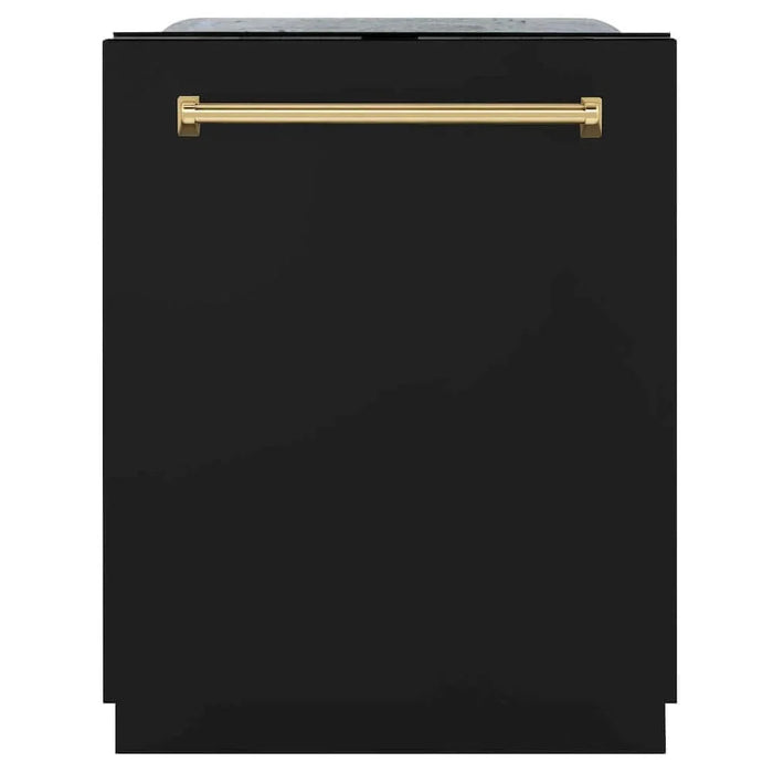 ZLINE 24" Autograph Tall Tub Dishwasher, Polished Gold, DWMTZ-BLM-24-G09K
