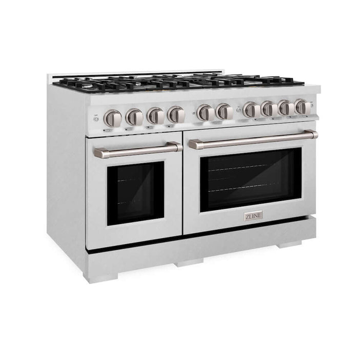 ZLINE 48" Select Gas Range Convection Gas Oven DuraSnow® Stainless Steel Brass Burners HGRS-BR-4809K
