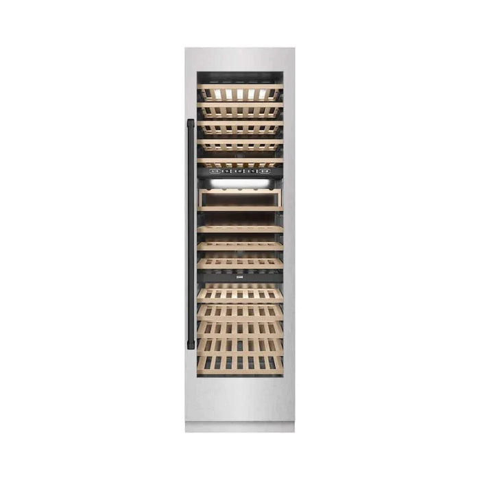 ZLINE 24"Triple Zone 100 Bottle Column Wine Cooler, DuraSnow®  Stainless Steel Matte Black RCWVZ-SN-24-MB09K