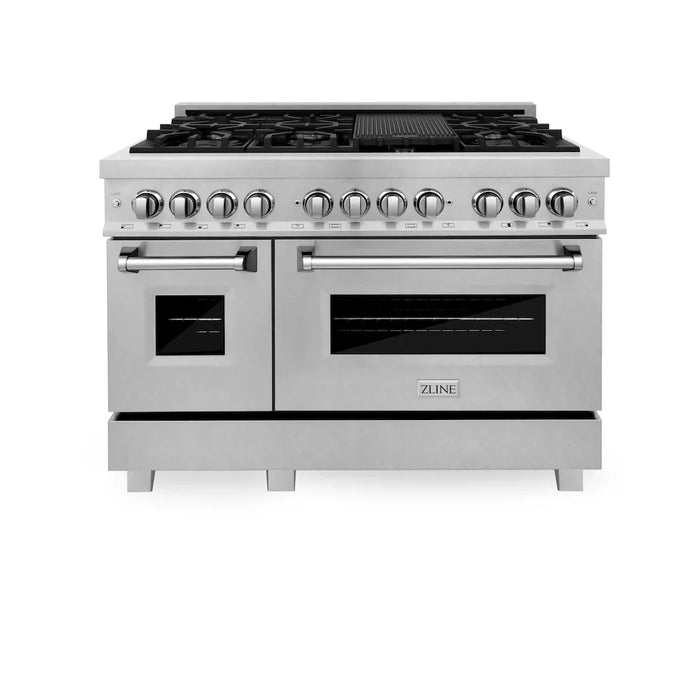 ZLINE 48" Bundle Range RAS-SN-48 & Range Hood 8654SN-48, 2KP-RASSNRH4809K