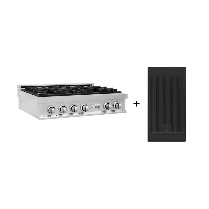 ZLINE 36 inch Rangetop with 6 Gas Burners, Griddle RT-GR-3609K