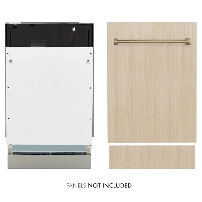 ZLINE Autograph 18" Dishwasher Stainless, Champagne Bronze DWVZ-18-CB09K