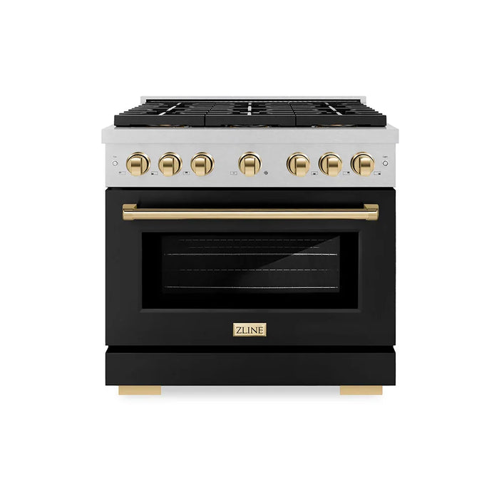 ZLINE 36" Paramount Dual Fuel Range DuoPro™ Cooktop, Electric Convection Oven PSDRSZ-BLM36-G09K