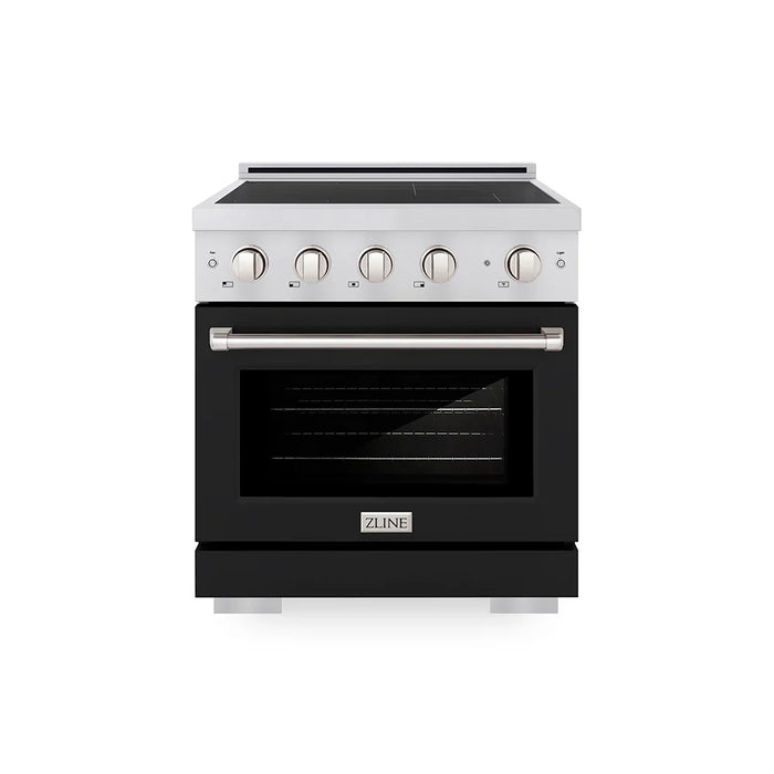 ZLINE Paramount Induction Range, Cooktop, Electric Convection Oven SINR-BLM09K