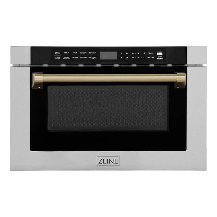 ZLINE 24" Microwave Drawer, Stainless Steel, Bronze MWDZ-1-H-CB09K