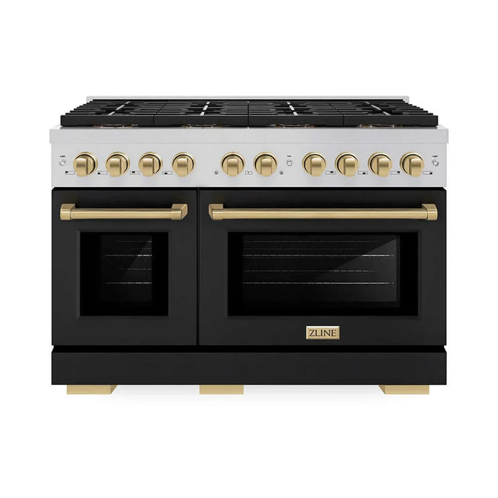 ZLINE 48" Paramount Dual Fuel Range DuoPro™ Cooktop, Dual Ovens PSDRZ-BLM-48-CB09K