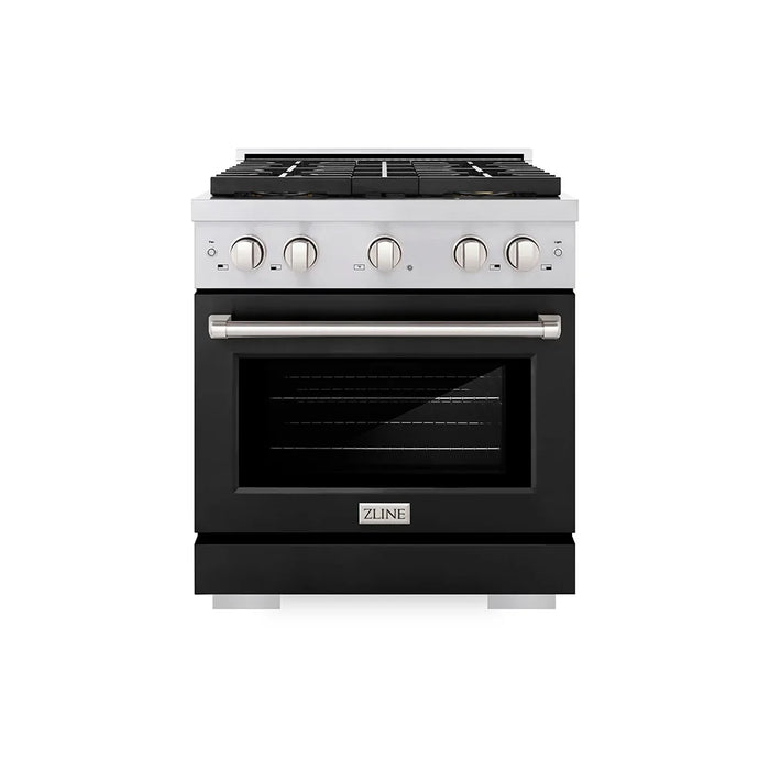 ZLINE 30" Paramount Gas Range DuoPro™ Cooktop, Convection Gas Oven PSGR-BLM-3009K