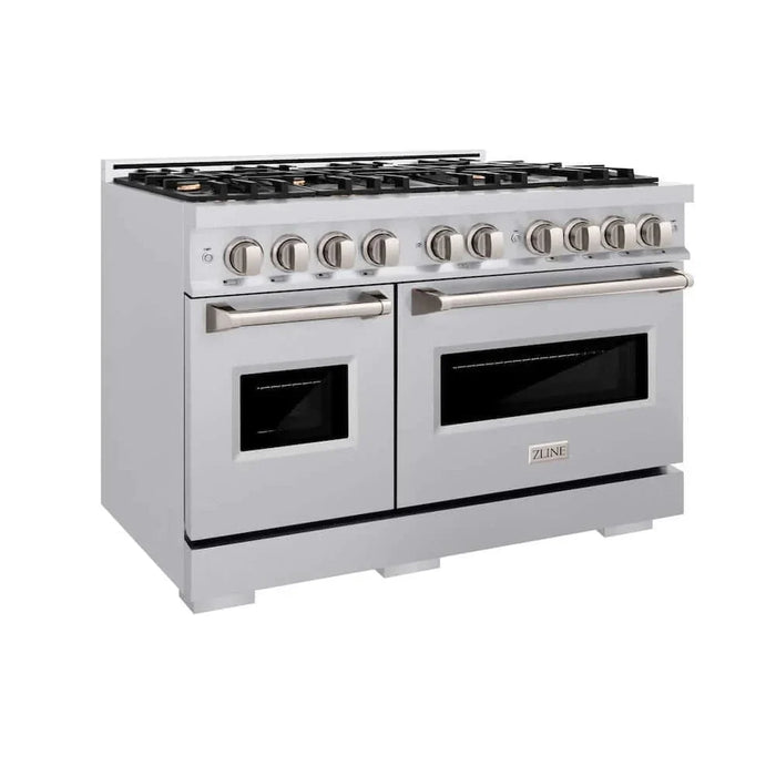 ZLINE 48" Dual Fuel Range, Gas Cooktop, Electric Convection Oven Stainless Steel, CDR-BR-4809K