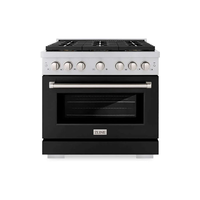 ZLINE 36" Paramount Gas Range DuoPro™ Cooktop, Convection Gas Oven PSGR-BLM-3609K