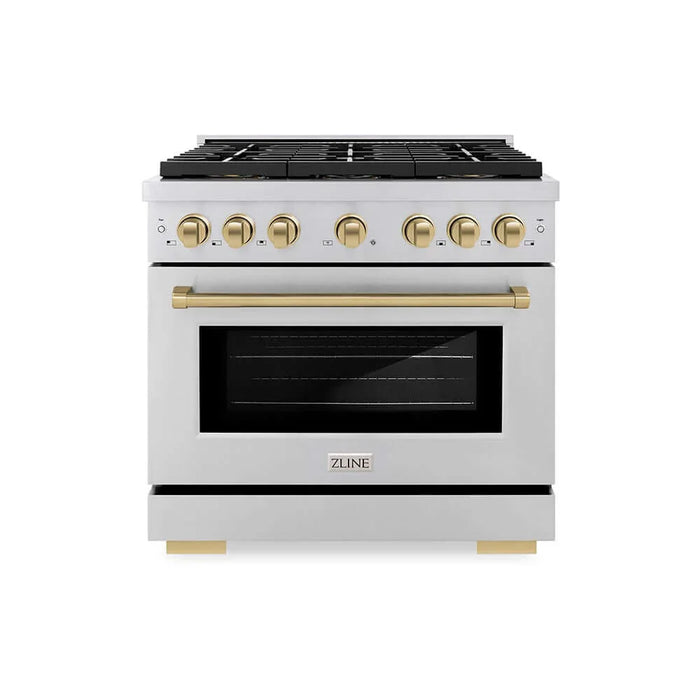 ZLINE 36" Paramount Dual Fuel Range DuoPro™ Cooktop, Electric Convection Oven PSDRZ-36-CB09K