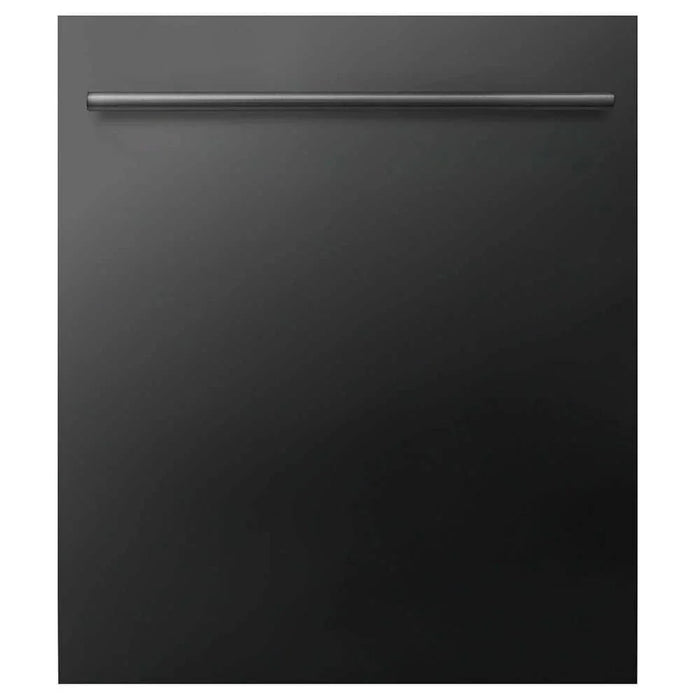 ZLINE 24" Dishwasher In Black Stainless Steel, Stainless Tub, Modern Style Handle DW-BS-H-2409K