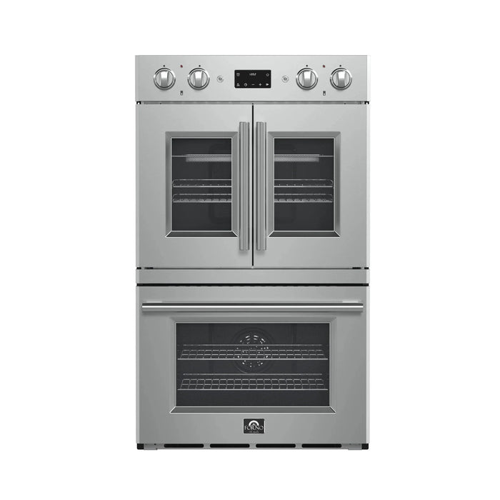 Forno 30"French Door Double Electric Wall Oven, Air Fry, Self-Clean, Sous Vide, FBOEL1340-3009K