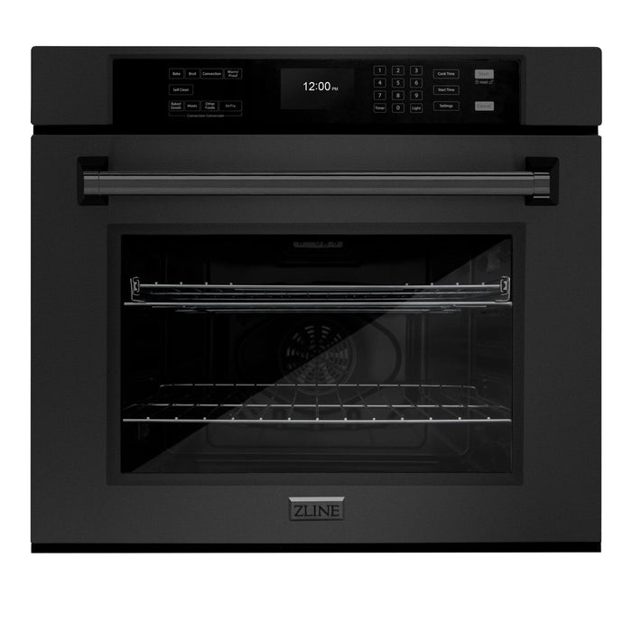 ZLINE 30 "Professional True Convection Single Wall Oven, Air Fry, Self Clean, Black Stainless Steel, WASB-3009K