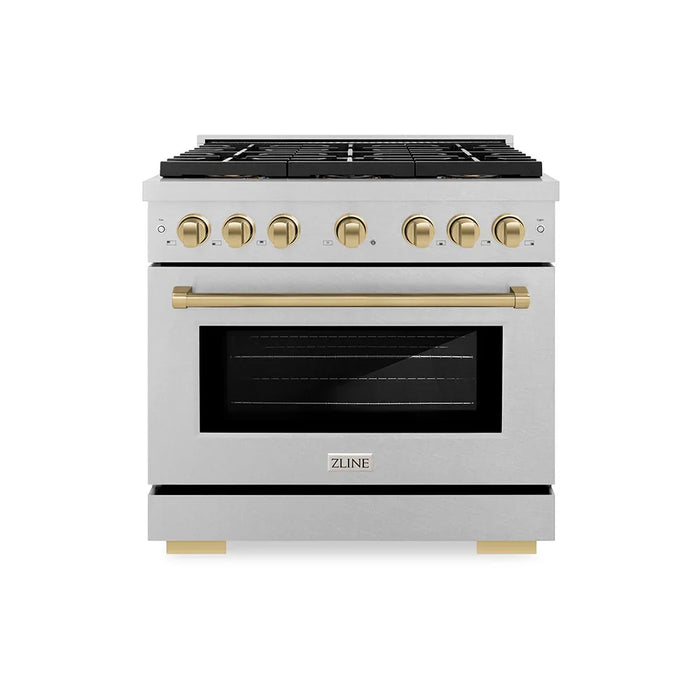 ZLINE 36" Paramount Dual Fuel Range DuoPro™ Cooktop, Electric Convection Oven PSDRSZ-36-CB09K